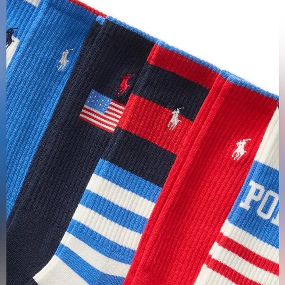 Polo Ralph Lauren Polo USA Crew 6-Pack Socks - Picture 3 of 6